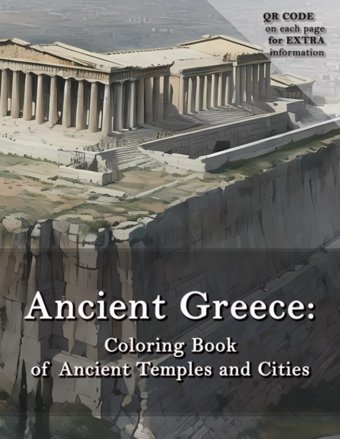 Ancient Greececoloring Book Of Ancient Temples And Cities Blue Feather Books Independently Publıshed