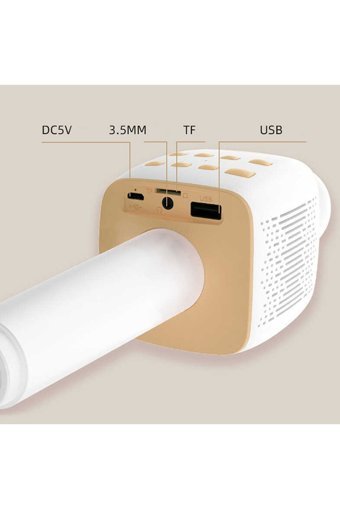 Soaiy MC7 Dinamik USB AUX Bluetooth Kablosuz El Mikrofonu Siyah