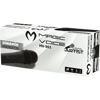 Magicvoice MV-901 Profesyonel Dinamik XLR Kablolu Yayıncı El Mikrofonu Siyah