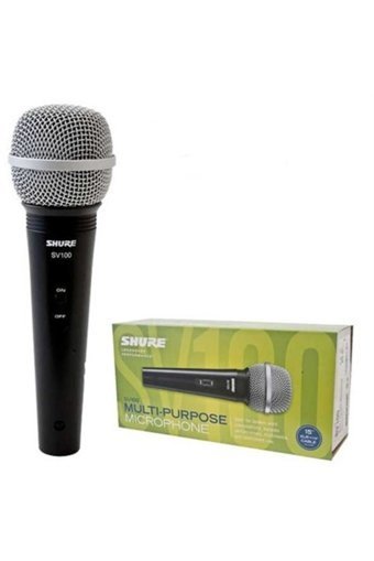 Shure SV100 Profesyonel Dinamik XLR Kablolu Yayıncı El Mikrofonu Siyah