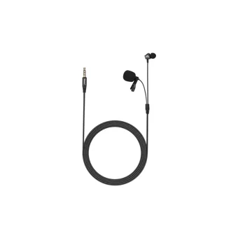 Jmary MC-R5 Profesyonel Condenser 3.5 mm Kablolu Yayıncı Yaka Mikrofonu Siyah