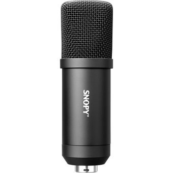 Snopy SN-04P Profesyonel USB AUX Kablolu Yayıncı Oyuncu Masaüstü Mikrofonu Siyah