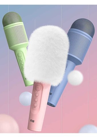 Soaiy MC8 Condenser USB AUX Bluetooth Kablosuz El Mikrofonu Siyah