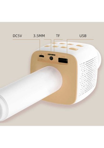 Soaiy MC7 Dinamik USB AUX Bluetooth Kablosuz El Mikrofonu Rose Gold