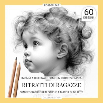 Impara A Disegnare Come Un Professionista Ritratti Di Ragazzeombreggiature Realistiche A Matita Di Grafite (Arte Tra Le Tue Manidisegno E Colore In Ritratti Realistici) (Italian Edition) Editions, Posterlike Independently Publıshed