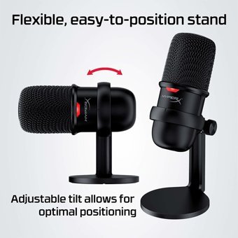HyperX Solocast Profesyonel Condenser USB Type C Kablolu Yayıncı Oyuncu Masaüstü Mikrofonu Siyah
