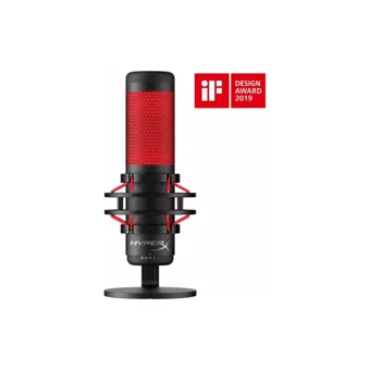 HyperX Quadcast Profesyonel Condenser USB 3.5 mm Kablolu Yayıncı Oyuncu Masaüstü Mikrofonu Siyah
