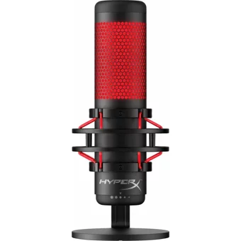 HyperX Quadcast Profesyonel Condenser USB 3.5 mm Kablolu Yayıncı Oyuncu Masaüstü Mikrofonu Siyah