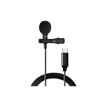 Magicvoice JH-042 Profesyonel Condenser Type C Kablolu Yayıncı Yaka Mikrofonu Siyah