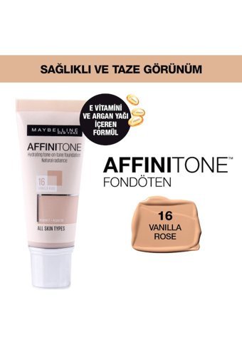 Maybelline New York Affinitone Vanilla Rose 16 Krem Tüp Fondöten 30 ml