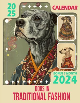 Dogs In Traditional Fashion Calendar 2025From Oct 2024 To Dec 2025 With 15 Months And Vintage Animal Photography For Organizing & Planning| Perfect Gift For Birthday, All Holiday Arias, Hannah Independently Publıshed