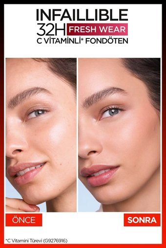 L'Oreal Paris Infaillible 32H Fresh Wear Golden Vanilla 120 Güneş Koruyuculu Likit Şişe Fondöten 30 ml