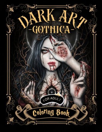 Dark Art Gothica Coloring Book For Adultsa Coloring Book For Adults Men Women For Stress Relief, Coloring Book Books Gifts For Mom Dad Adults To Relaxing Birthday Zeros, Gapby Independently Publıshed
