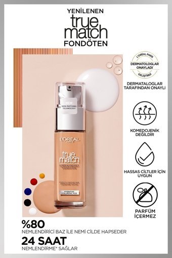 L'Oreal Paris True Match 2R Rose Vanilla Likit Şişe Fondöten 30 ml