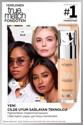 L'Oreal Paris True Match 2R Rose Vanilla Likit Şişe Fondöten 30 ml