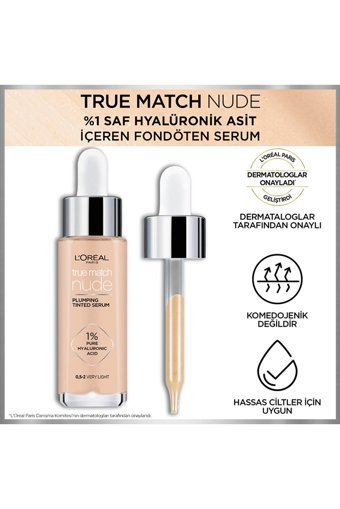 L'Oreal Paris True Match Very Light 2 Serum Şişe Fondöten 30 ml