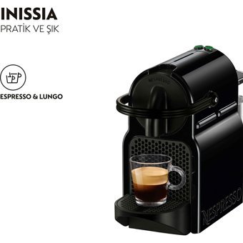 Nespresso D40 Black Inissia 1260 W 0.9 lt Kapasiteli Espresso Kapsül Kahve Makinesi