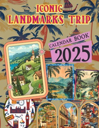 Iconic Landmarks Trip Calendar 202512 Months 2025 Jan To Dec With Holidays, Including 12 Photo Vintage Country For Adults| Perfect For Vintage And Organizing Your Year With A Large Size Spencer, Jeremiah Independently Publıshed