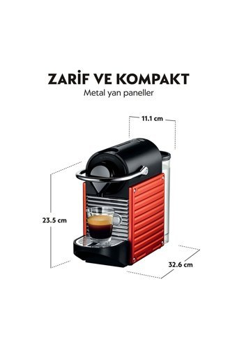 Nespresso C61 Red Pixie 1260 W 0.7 lt Kapasiteli Kapsül Kahve Makinesi