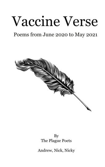 Vaccine Versepoems From June 2020 To May 2021 (Plague Poets, Band 1) Poets, The Plague New West Press
