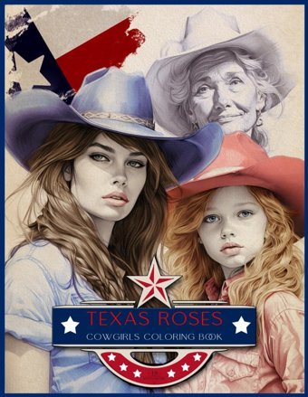 Texas Roses Cowgirls Coloring Book50 Portraits Of Cowgirls Of All Ages To Color Plus 50 Inspirational Photographs For Lovers Of Captivating Portraits And Country Style Shelby, Ioana Independently Publıshed