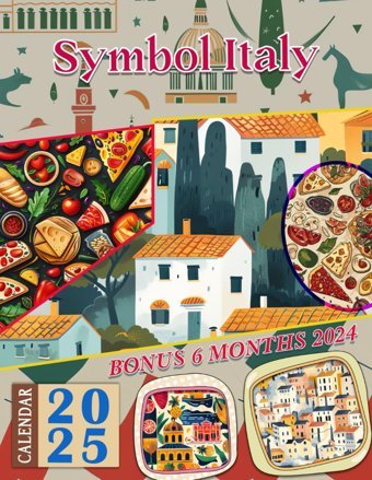 Symbol Italy Calendar Jul 2024 To Dec 2025, Bonus 6 Months 2024, Inspiring Vintage Country To Celebrate Holidays, Large Note Sections, Great Gift For Organizing & Planning Key, Bonnie Independently Publıshed