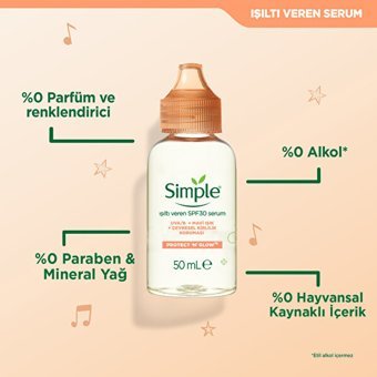 Simple Protect 'N' Glow Canlandırıcı Yaşlanma Jel Yüz Serumu 50 ml