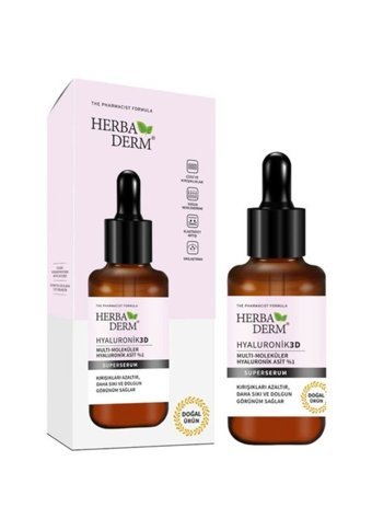 Herbaderm Hyalüronik 3D Yüz Dolgunlaştıran Canlandırıcı Yaşlanma Kırışıklık Karşıtı Jel Yüz Serumu 30 ml