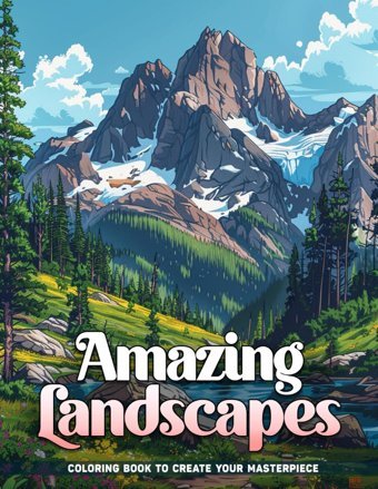 Amazing Landscapes Coloring Book For Adultsamazing Landscapes Calm Coloring Pages For Adults For Stress Relief And Relaxation, Great Gifts For Women Adults D Jones, Johnathon Independently Publıshed
