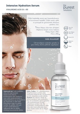 The Purest Solutıons Intensive Hydration Canlandırıcı Yaşlanma Jel Yüz Serumu 30 ml