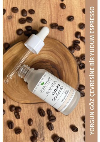 Herbaderm Caffeine Solution Canlandırıcı Yaşlanma Kırışıklık Karşıtı Jel Yüz Serumu 30 ml