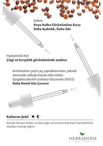 Herbaderm Caffeine Solution Canlandırıcı Yaşlanma Kırışıklık Karşıtı Jel Yüz Serumu 30 ml