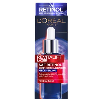 L'Oreal Parıs Revitalift Lazer Kolajenli Retinollü Canlandırıcı Yaşlanma Kırışıklık Karşıtı Yağ Yüz Serumu 30 ml