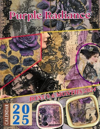 Purple Radiance Calendar Jul 2024 To Dec 2025, Bonus 6 Months 2024, Inspiring Vintage Luxury To Celebrate Holidays, Large Note Sections, Great Gift For Organizing & Planning Tate, Nicholas Independently Publıshed