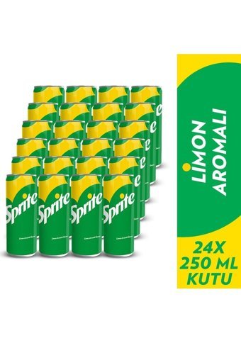 Sprite Limonlu Kutu Gazoz 24 Adet 250 ml