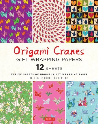 Origami Cranes Gift Wrapping Paper - 12 Sheets18 X 24 İnch (45 X 61 Cm) Wrapping Paper18 X 24 İnch (45 X 61 Cm) High-Quality Wrapping Paper Tuttle Studio Tuttle Publishing