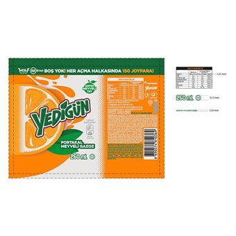 Yedigün Portakallı Kutu Gazoz 250 ml