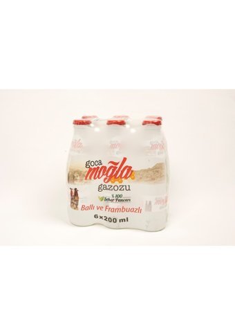 Goca Moğla Ballı Frambuazlı Şişe Gazoz 6x4 Adet 200 ml