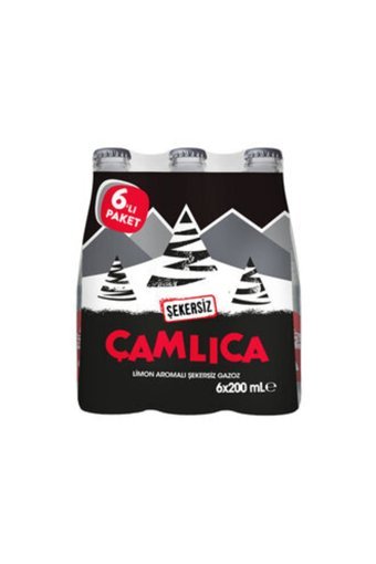 Çamlıca Şekersiz Limonlu Şişe Gazoz 6 Adet 200 ml