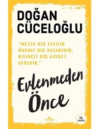 Evlenmeden Önce Doğan Cüceloğlu Kronik Kitap