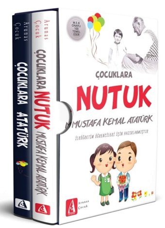 Çocuklar İçin Atatürk Seti-2 Kitap Takım Kutulu Mustafa Kemal Atatürk Arunas Yayıncılık