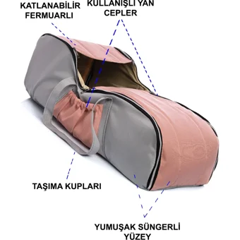 Tangmoda 12 kg Kapasiteli Taşıma Askılı Portbebe Pembe