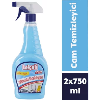 Lofçalı Silikonlu Cam Temizleyici Sprey 2x750 ml