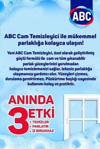 Abc Cam Temizleyici Sprey 2x750 ml