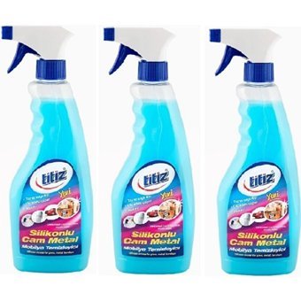 Titiz Silikonlu Cam Temizleyici Sprey 3x500 ml