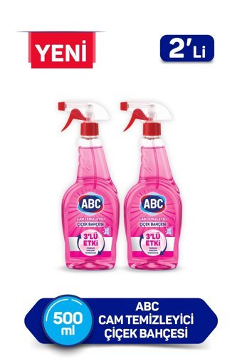 Abc Çiçek Bahçesi Sirkeli Cam Temizleyici Sprey 2x500 ml