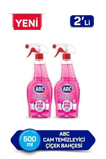 Abc Çiçek Bahçesi Sirkeli Cam Temizleyici Sprey 2x500 ml