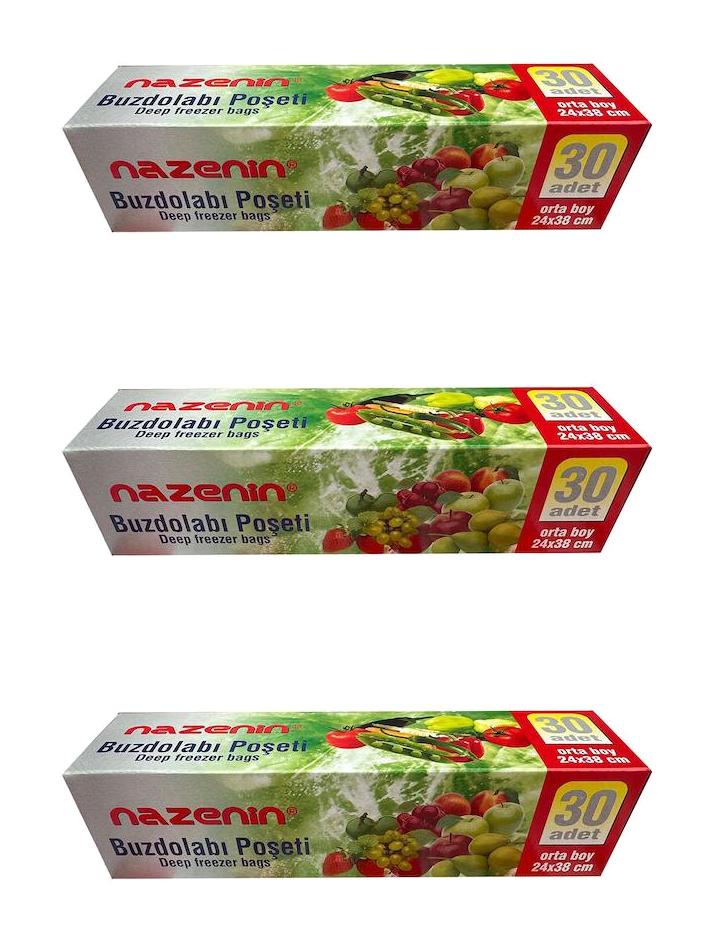 Nazenin Orta Buzdolabı Poşeti 3x30'lu