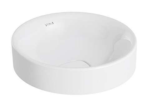 Vitra Metropole 7532B003-1398 Klasik Tekli 40 cm Seramik Tezgah Üstü Oval Lavabo Beyaz