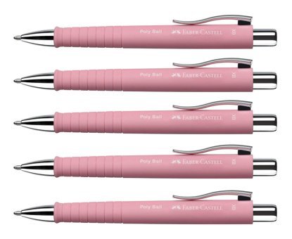 Faber-Castell Poli Top XB Plastik Tek Renkli 0.5 mm Siyah 5'li Tükenmez Kalem